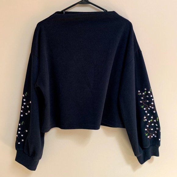 American Eagle Outfitters Sweaters - 3/$25 Navy Boatneck Embroidered Sweater